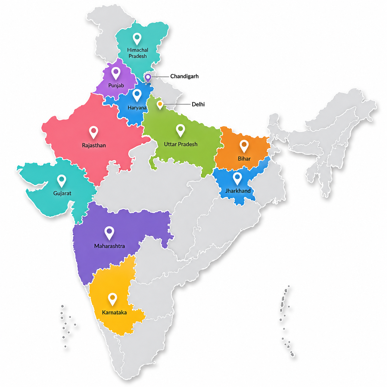 India Map Distribution Network